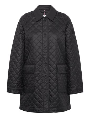 Padded Nylon Reg Quilted Coat Black Tommy Hilfiger