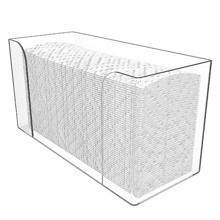 Bordplade Papirhåndklæde Dispenser, klar Gæstehåndklæde Serviet Holder, Egnet Kompatibel med Z-fold, C-fold Eller Multi-fold Papirhåndklæder