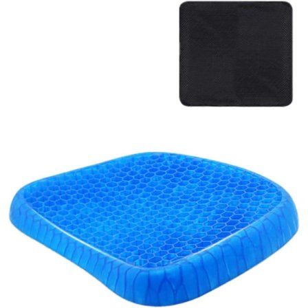 Åndbar Gel Pude, Multifunktionel Gel Pude, Anti-Dekubitus Pude, Lindrer Tryk på Ortopædisk, med Skridsikkert Betræk (Style B)