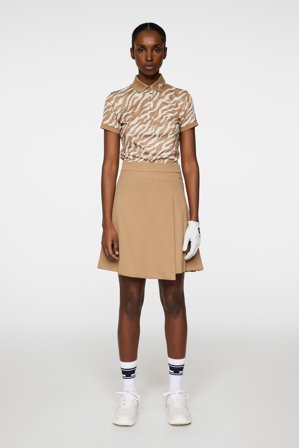J.Lindeberg - Golf - Tour Tech Print Polo - Brown - Woman - S