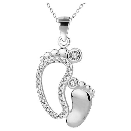 "Bigfoot och Littlefoot Hängsmycke Mors Dag Halsband Mors Dag Gravid"