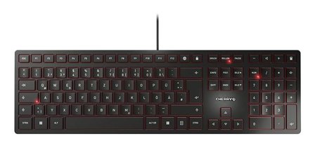 Cherry KC 6000 SLIM - tastatur - Tysk - svart Inn-enhet