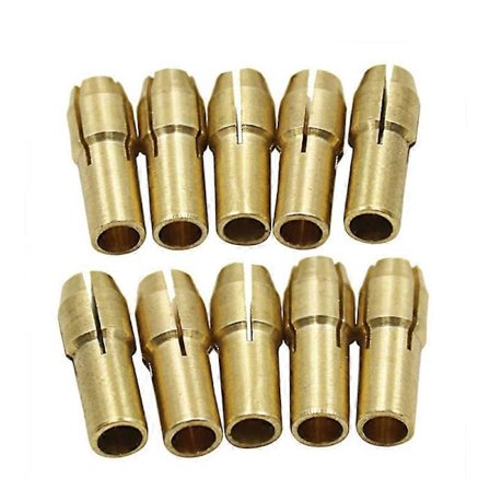 10 stk Mini Borchuck Adaptere 05mm-32mm Dremel Mini Borchuck Chuck Adapter Mikro Klemme Messing For Strøm Rotasjonsverktøy