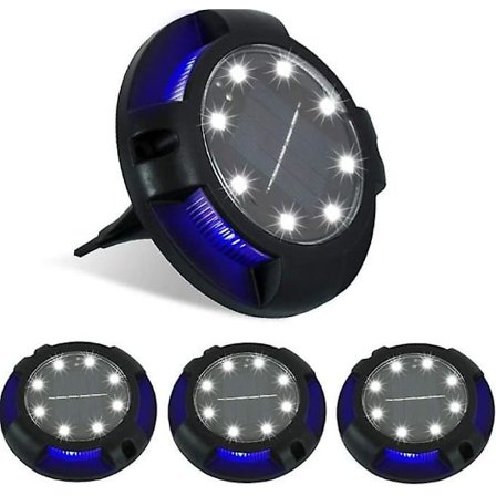 4 stk. solcelledrevet gravlys utendørs hagelys regntett hjem hage