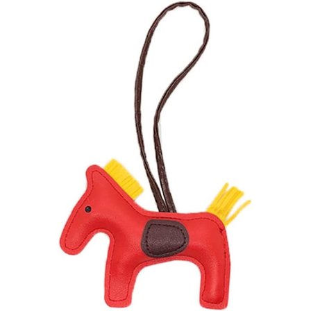Læder Tassel Pony Nøglering Læder syet hest styling sød mode taske tilbehør