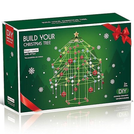 DIY Julgranstält Monteringssats Leksakssats Lätt Att Montera 3D Lekhus För Barn Julgåvor