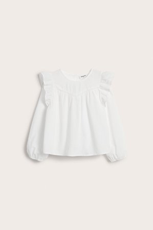 Kappahl | Bluzka z falbanami | Offwhite