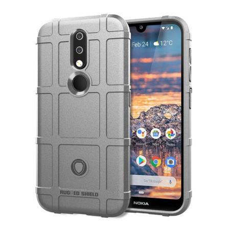 Nokia 4.2 anti-shock neliön muotoinen kotelo - Harmaa Silver grey