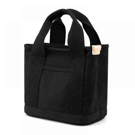 Women Canvas Tote Bag Canvas Shoulder Bag Fashion Handbag Casual Shopping Bagblack
