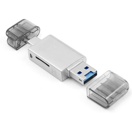 USB-C Type C / USB 2.0 til NM Nano Memory Card TF - SD Kortlæser til Mobiltelefon & Laptop