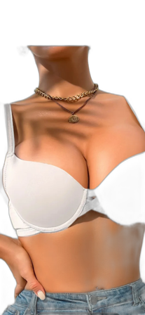 Vit push-up bh med bygel