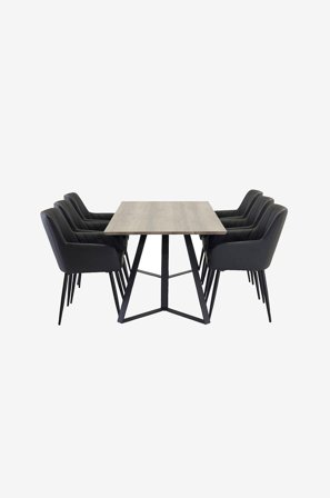 Venture Home - Spisebordssett Marina med 4 stoler Comfort - Beige - Spisegruppe 4 personer - Fra Homeroom