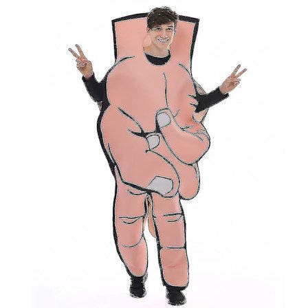 Uusi aikuisten hauska käsiele jalkakostyymi cosplay-haalarit Halloween-naamiaiset temppuilija karnevaalijuhlat pukeutuminen miehille