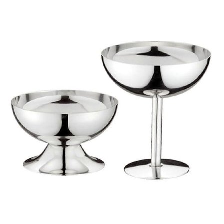 Glasskål i rostfritt stål Metallpuddingkoppar Salladsdesserthållare Snacks Fruktgodisbehållare för DIY Glass_Kvalitetsgåvor