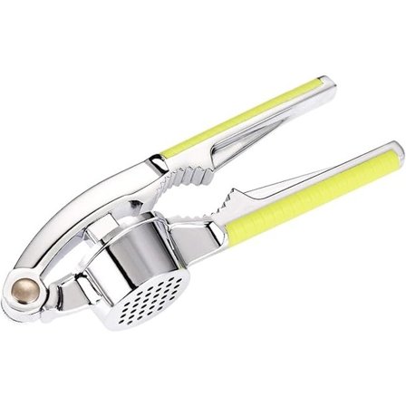 Ammattimainen ruostumattomasta teräksestä valmistettu valkosipulipuristin mukavalla kahvalla