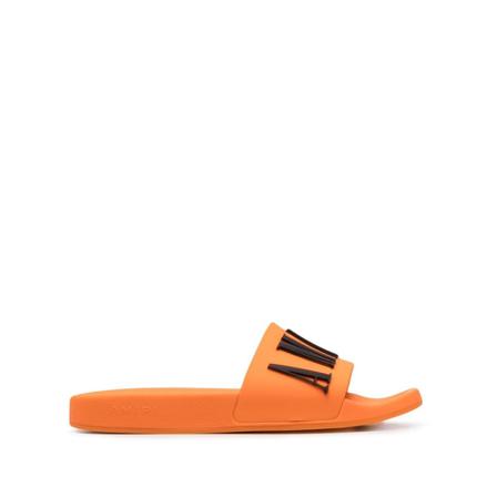 Amiri, Sliders Oranje, Heren, Maat:45 EU