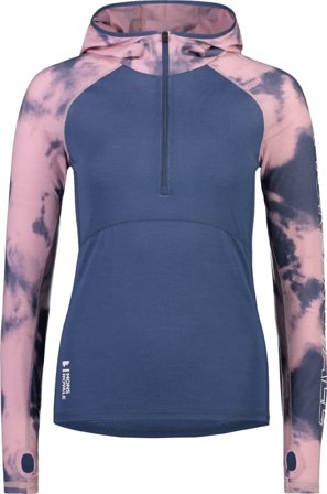 Mons Royale Women's Bella Merino Air-Con Hood Women base layer tops Blue M