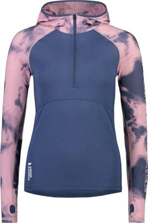 Mons Royale Women's Bella Merino Air-Con Hood Women base layer tops Blue L
