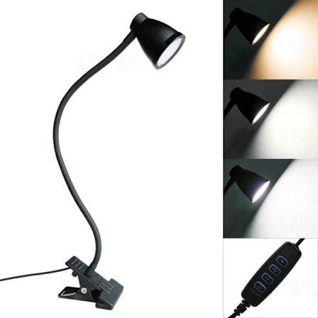 INF Dæmpbar LED Læselampe/Klemmelampe 3000-6500K