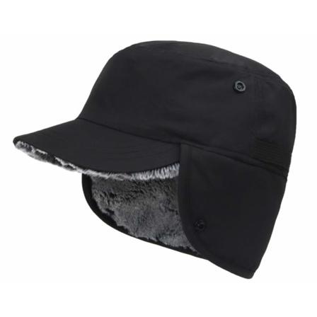 Galaxy Cap Varm Lue med Øreklaffer - 101 % Nylon og Kunstig Pels (Svart)
