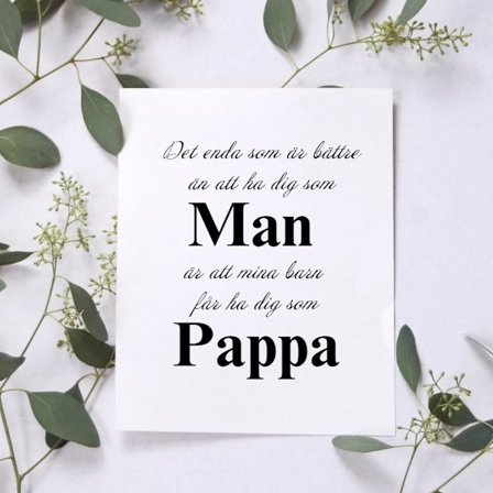 Poster Man - Pappa A4 poster fars dag