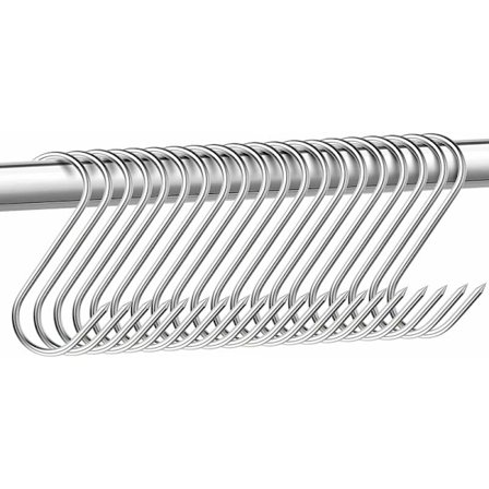 15-pack slaktkrokar i rostfritt stål 15 cm slaktkrokar S-formade