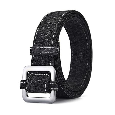 Denim Canvas Belte Legering Ikke-porøs spenne Midjebånd GRÅ