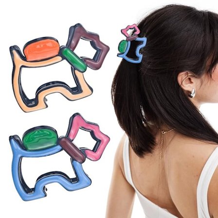 2 STK Søde Hårklemmer med Hunde, Store Hårklemmer til Tyndt Hår, Hårspænder med Hunde Hårtilbehør til Kvinder og Piger