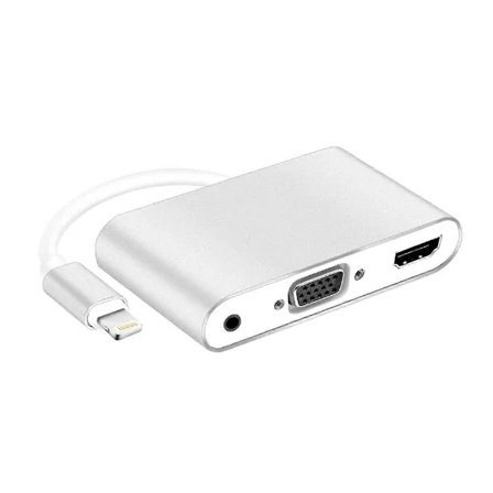 Lightning til HDMI/VGA-adapter med lyd