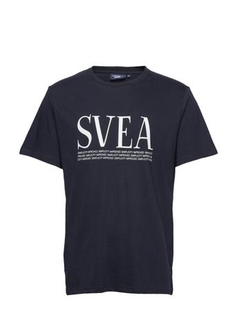 Svea Unisex Over D Logo Tee T-shirts Short-sleeved Marineblå Svea