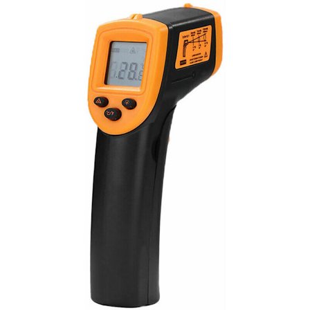 Bærbar berøringsfri infrarød termometer, LCD digital detektor, -50 600 grader Celsius/-58 1122 grader Fahrenheit (ikke egnet til mennesker), med