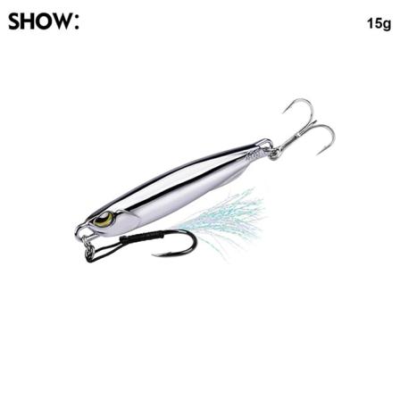 15g/20g/30g/40g Metal Jig Fiskelokkevægte Trolling Hard Ba 15g
