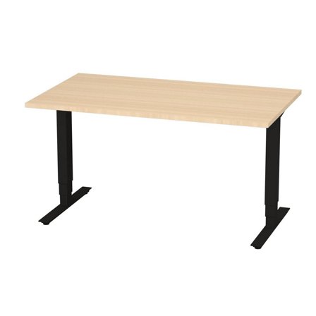 DENORD DESIGN Bord höj/sänk Pro 1400x800 björk/svart - Lyreco - Kontorsmöbler och inredning - Bord och hurtsar - Skrivbord - Höj/sänkbar