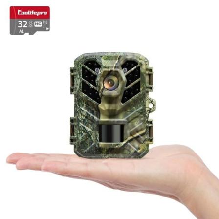 CooLifepro SV-TCQ 24MP 1080P FHD Jaktkamera 90° Vinkel Night Vision 20m 850nm LED IP66 Vattentät Med 32GB kort