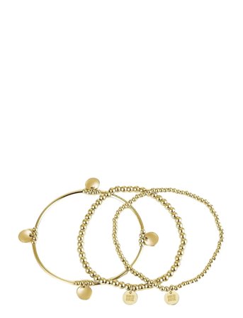 Capri 3-Pack Bracelet Gold Gold Bud To Rose