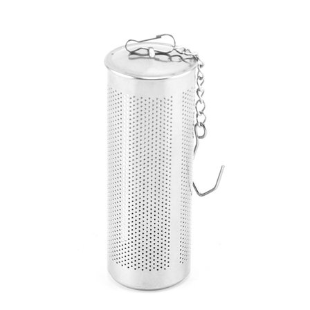 6,5 cm teesiivilä - Erittäin hieno ruostumattomasta teräksestä valmistettu teesiivilä - Sopii pulloihin ja pullonkauloihin ketjulla ja teenpidikkeellä