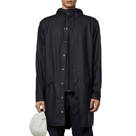 Rains Long Jacket Accessoarer Herr Svart M