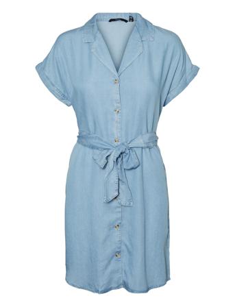 Vmtara Ss Short Shirt Dress Ga Dresses Jeans Dresses Blå Vero Moda