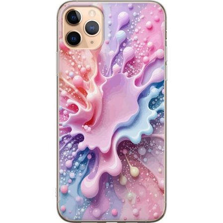 Kompatibel Mobilcover til Apple iPhone 11 Pro Max Pastell splash - Abstrakt motiv i lyserøde, blå og lilla toner