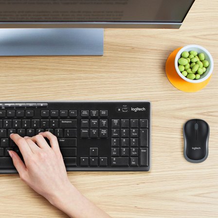 Logitech MK270 Wireless Combo - tastatur- og mussett - Sveitsisk Inn-enhet