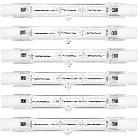 6 kpl R7s Halogeeni Lamppu 118mm 230W Himmennettävä 230V 4650lm 2800k Lämmin Valkoinen Energiansäästöinen Volframi Lineaariset Lamput Valokeila J118 [