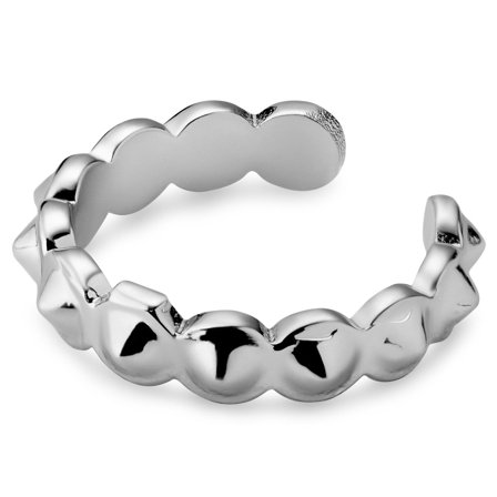 Helix | 3 mm Silver-tone Spiked Ear Cuff for Men - Ear cuffs