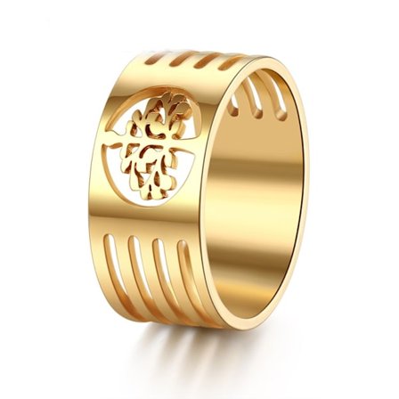 Rostfritt stål ring Visdomsträd