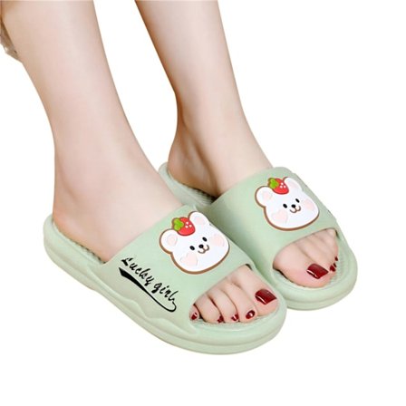 Anti-lukt kvinners tøfler lette dame tøfler egnet for camping innendørs gange