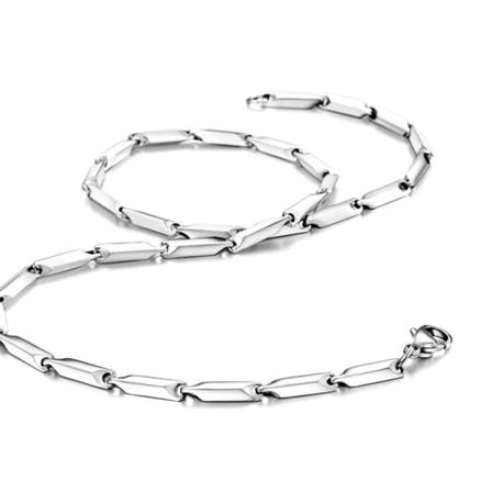 Mäns Stålhalsband Titanium Halsband Kedja 3 Mm-4 Mm Stil