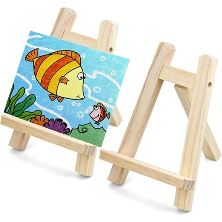 【PP】2 kpl Crday Mini Puinen Maalausteline Pieni Kolmionmuotoinen Pöytämaalausteline Taiteilija