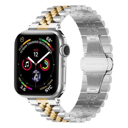 Metallrem För Apple Watch Ultra 49mm 8 7 45mm 41mm rostfritt stål smart watch armband För iwatch 6 5 4 3 SE 44mm 42mm 40mm Silver gold 2 For 42mm 44mm