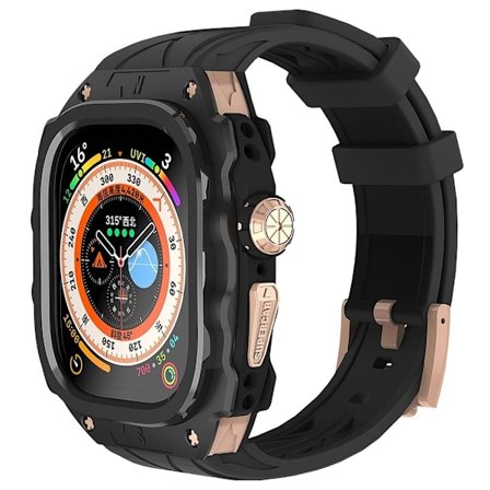 Apple Watch Ultra 49mm / Ultra 2 49mm Klockarmband med Skal - Guld