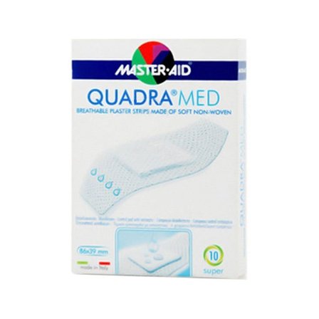 Master Aid Quadra Med Dermoattivo Super 86x39mm 10 Pezzi