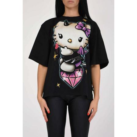 Gcds, T-Shirts Zwart, Dames, Maat:XS
